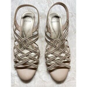 Impo Women’s Erin Size 11M Tan Nude Slingbacks Kitten Heels Memory Foam New
